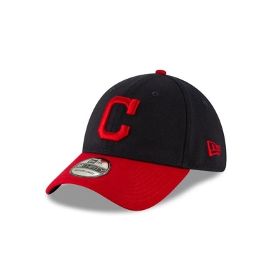 Blue Cleveland Indians Hat - New Era MLB Team Classic Home 39THIRTY Stretch Fit Caps USA4687021